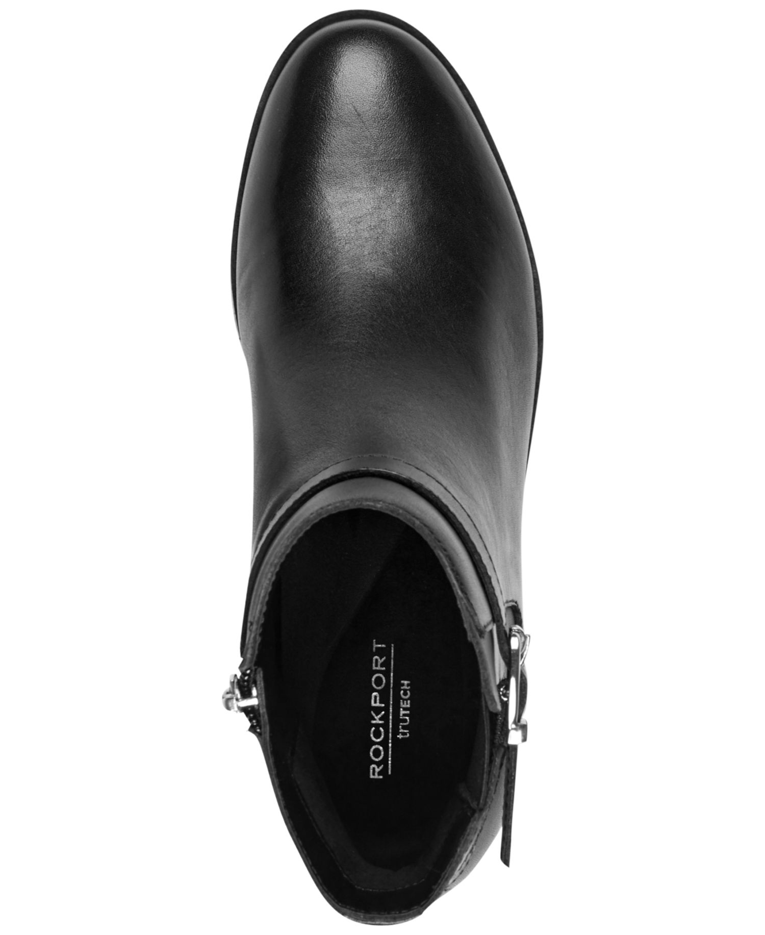 Women's Teegan Leather Side Gore Block Heel Booties