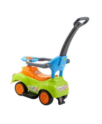 3-in-1 Ride-On Push Car with Interactive Steering Wheel, LED Lights & Music, Guardrails, 55 lbs, Ages 19-36 Months