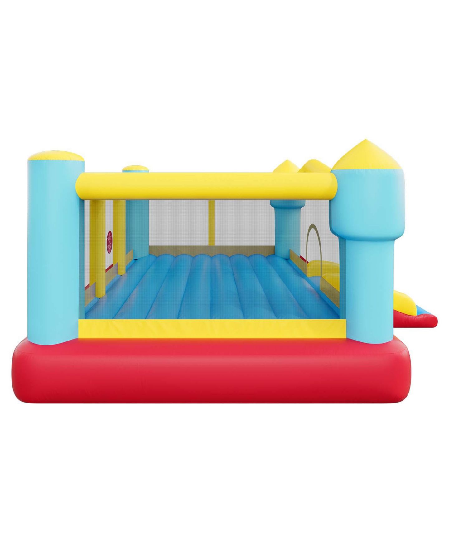 Детская игрушка SUGIFT Inflatable Bounce House, 14.7 x 13.8 x 6.8 feet, Oxford Cloth, With Slide and Hoop Target, Ages 3-8, цвет: Синий — фото 10