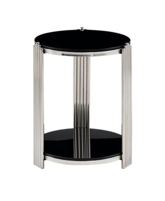 16.9" Double-Layer Glass Side Table, Frame