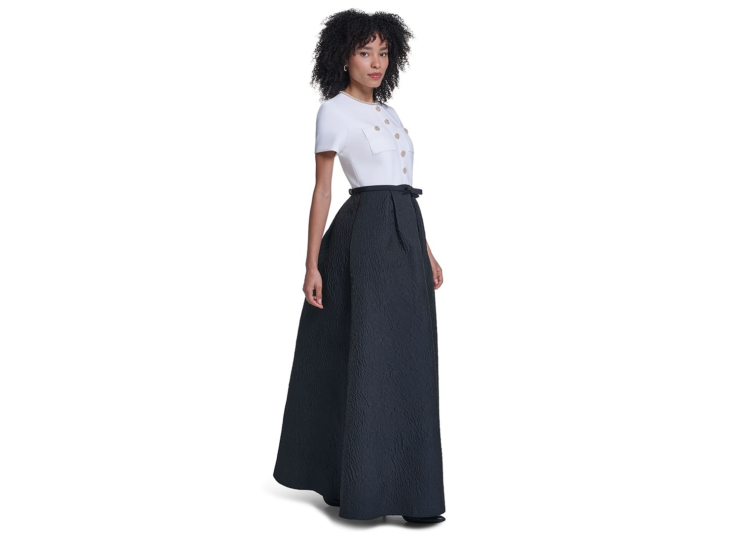 Women's Textured Maxi A-Line Gown