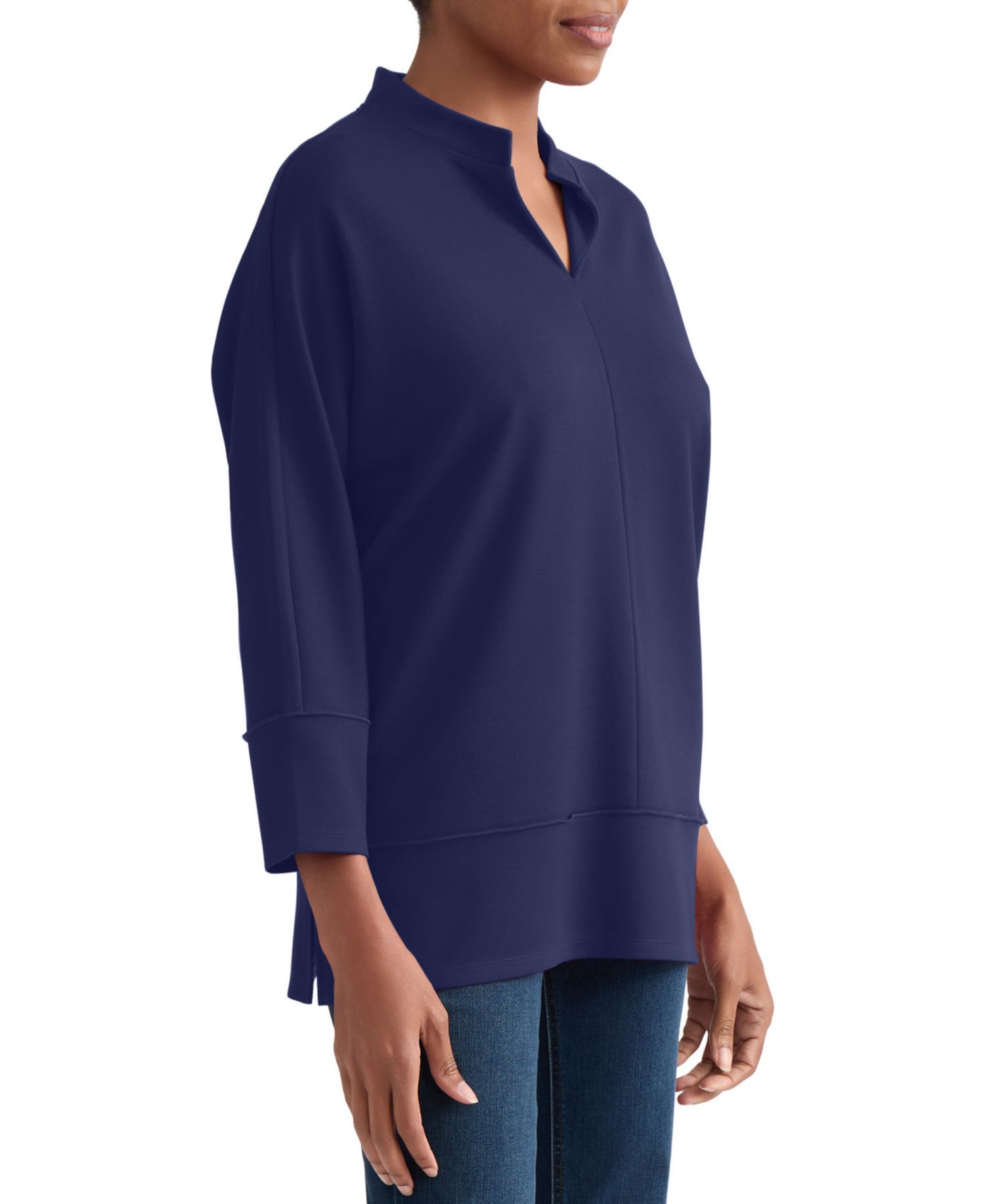 Petite Johnny Collar Top