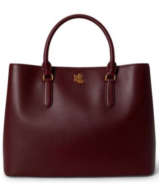 Full-Grain Leather Large Marcy Satchel Bag