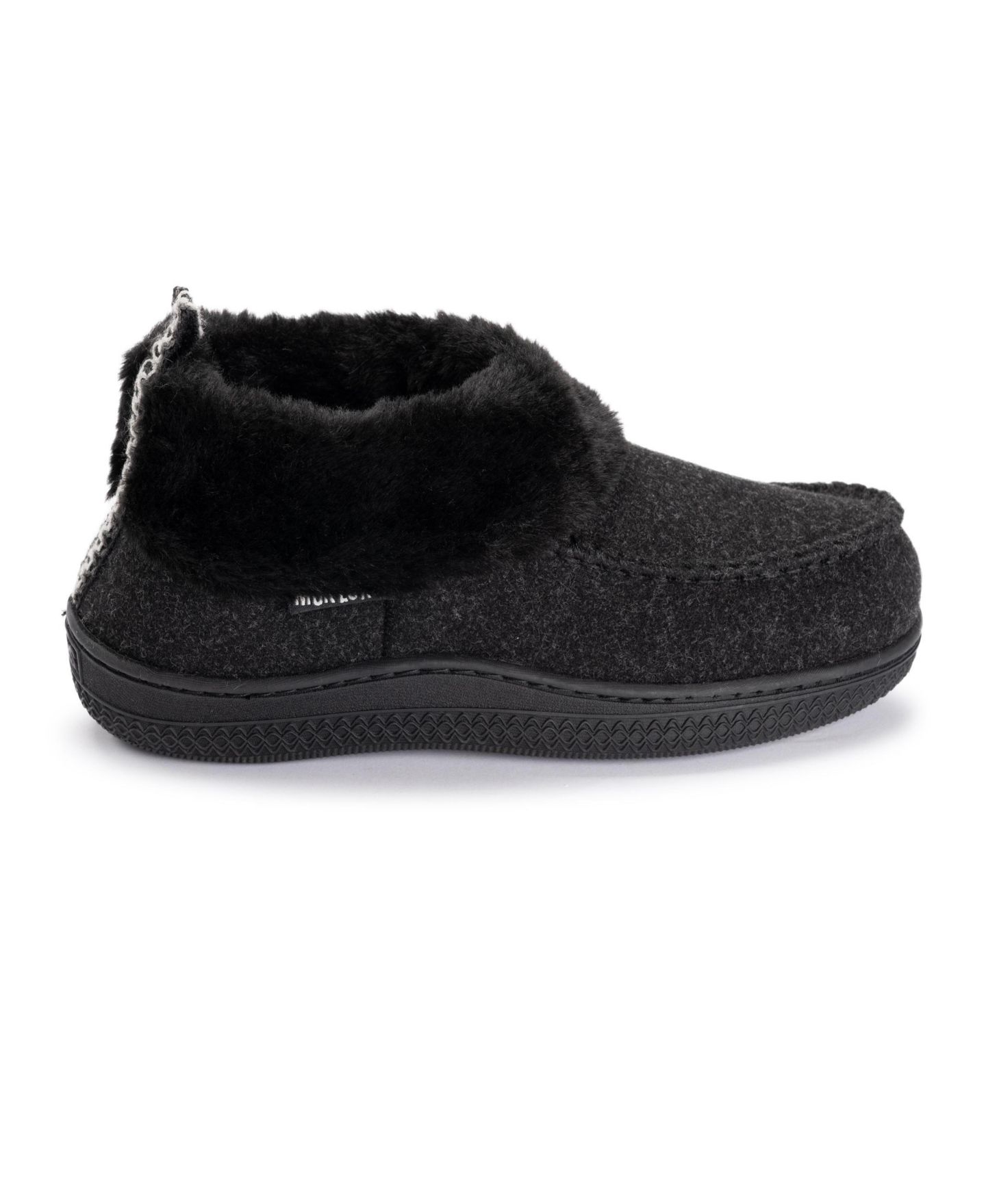 Женские тапочки MUK LUKS Selah Moccasin Bootie Slippers, цвет: Чёрный меланжевый — фото 7