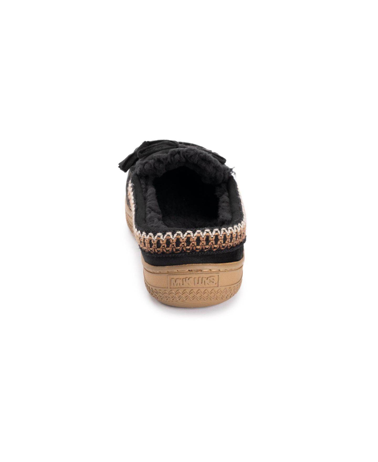 Женские тапочки MUK LUKS Marjorie Moccasin Contour Slippers, цвет: Чёрный — фото 3