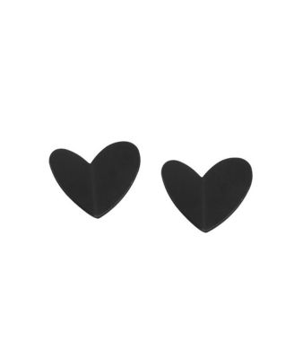 Women's Gold Heart Stud Earrings
