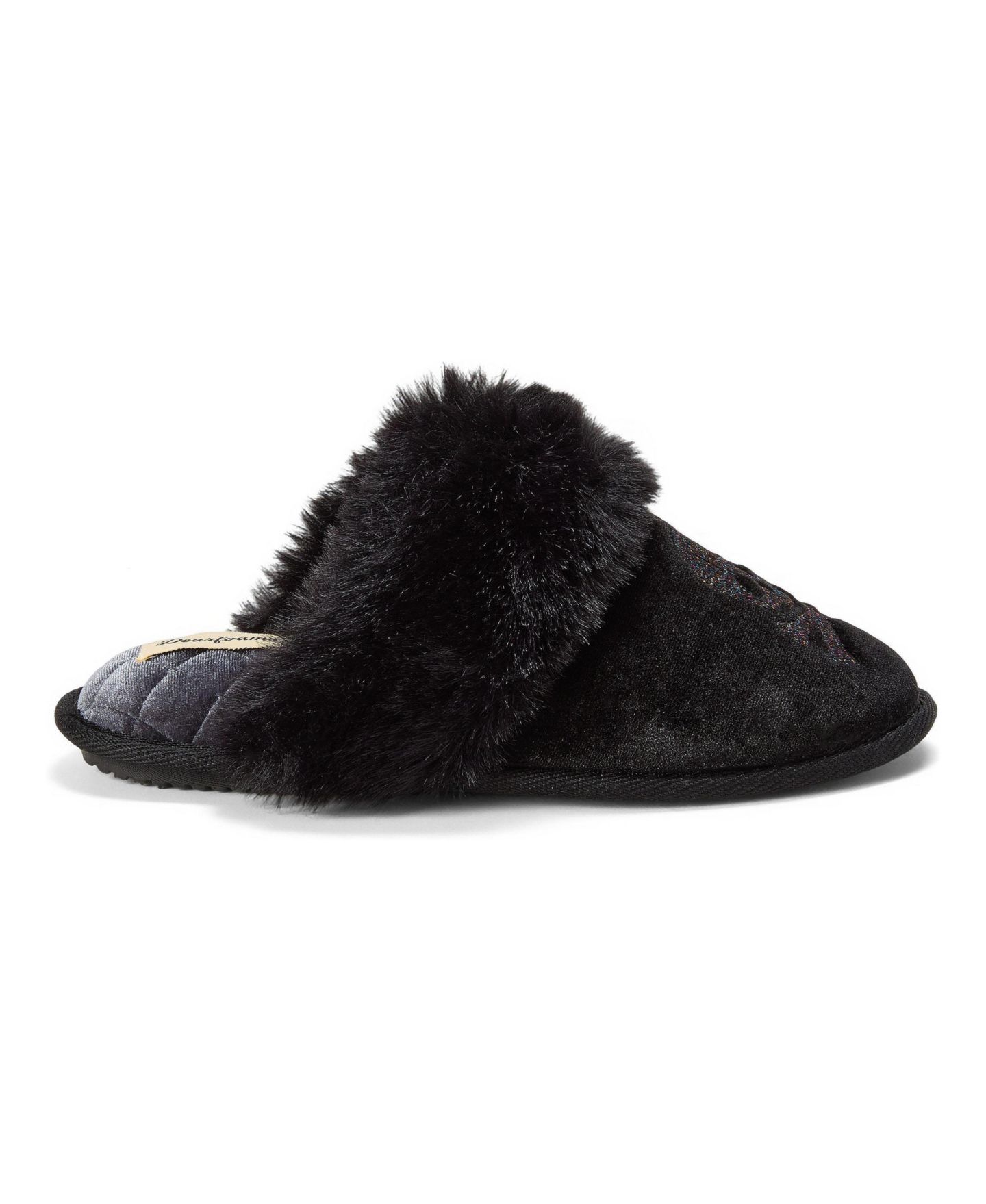 Женские тапочки Dearfoams Halloween Velour Scuff Slippers, цвет: Чёрный — фото 2