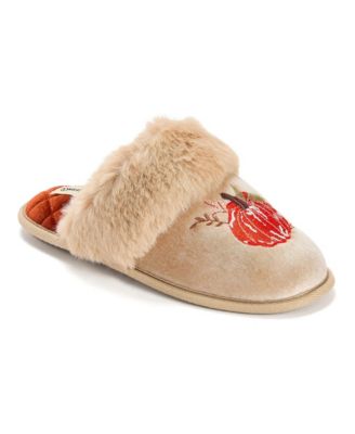 Women's Halloween Velour Scuff Slippers