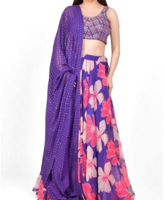 Women's Floral Embroidered Lehenga Choli