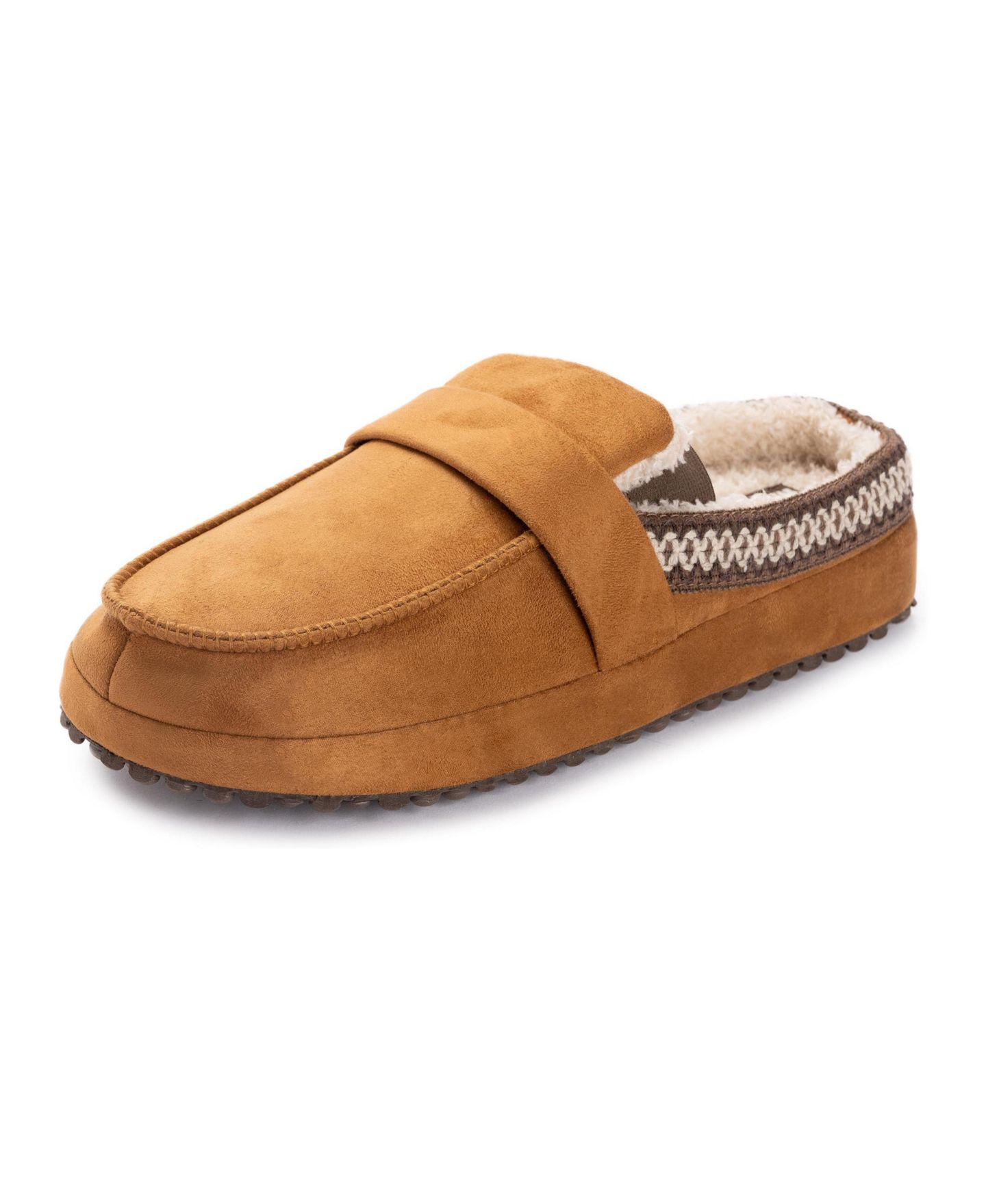 Женские сабо MUK LUKS Cabin Moccasin Mule Slippers, цвет: Рыжевато-коричневый — фото 2