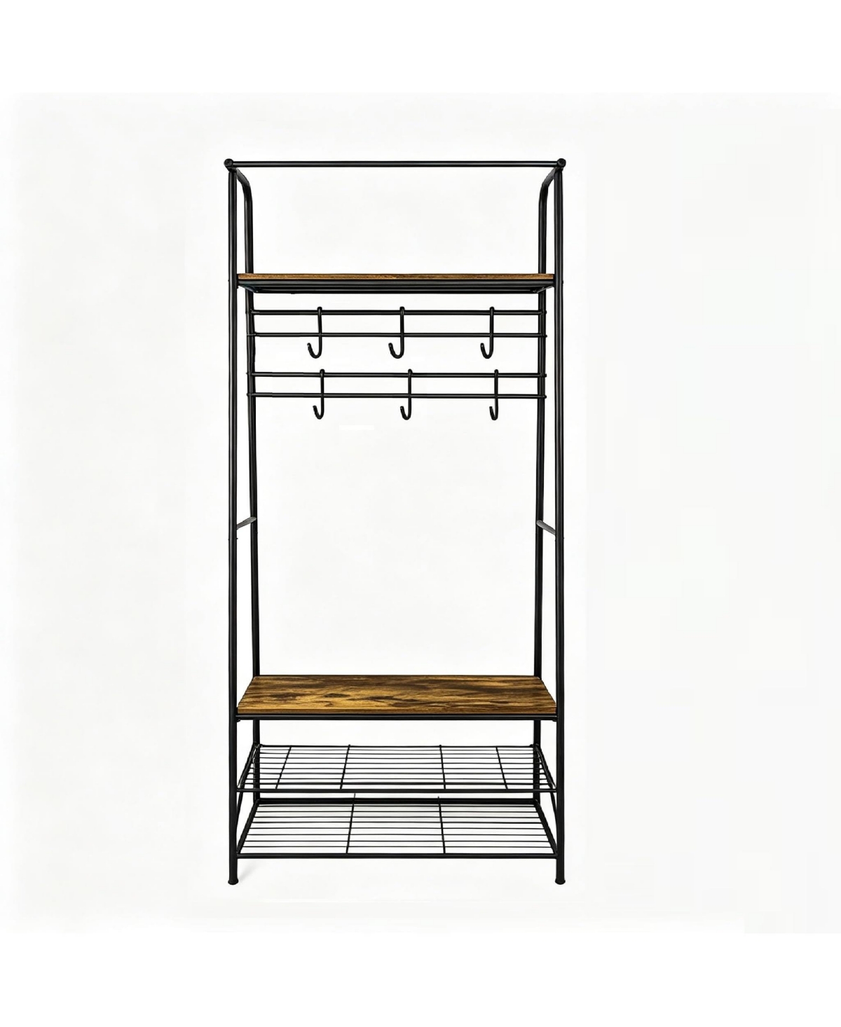 Hall Tree with Shoe Bench, Coat Rack with Storage, Hooks, Entryway Organizer for Hallway Bedroom Office