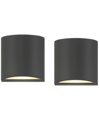 Marisha 4 3/4" High Black LED Outdoor Wall Light Set of 2