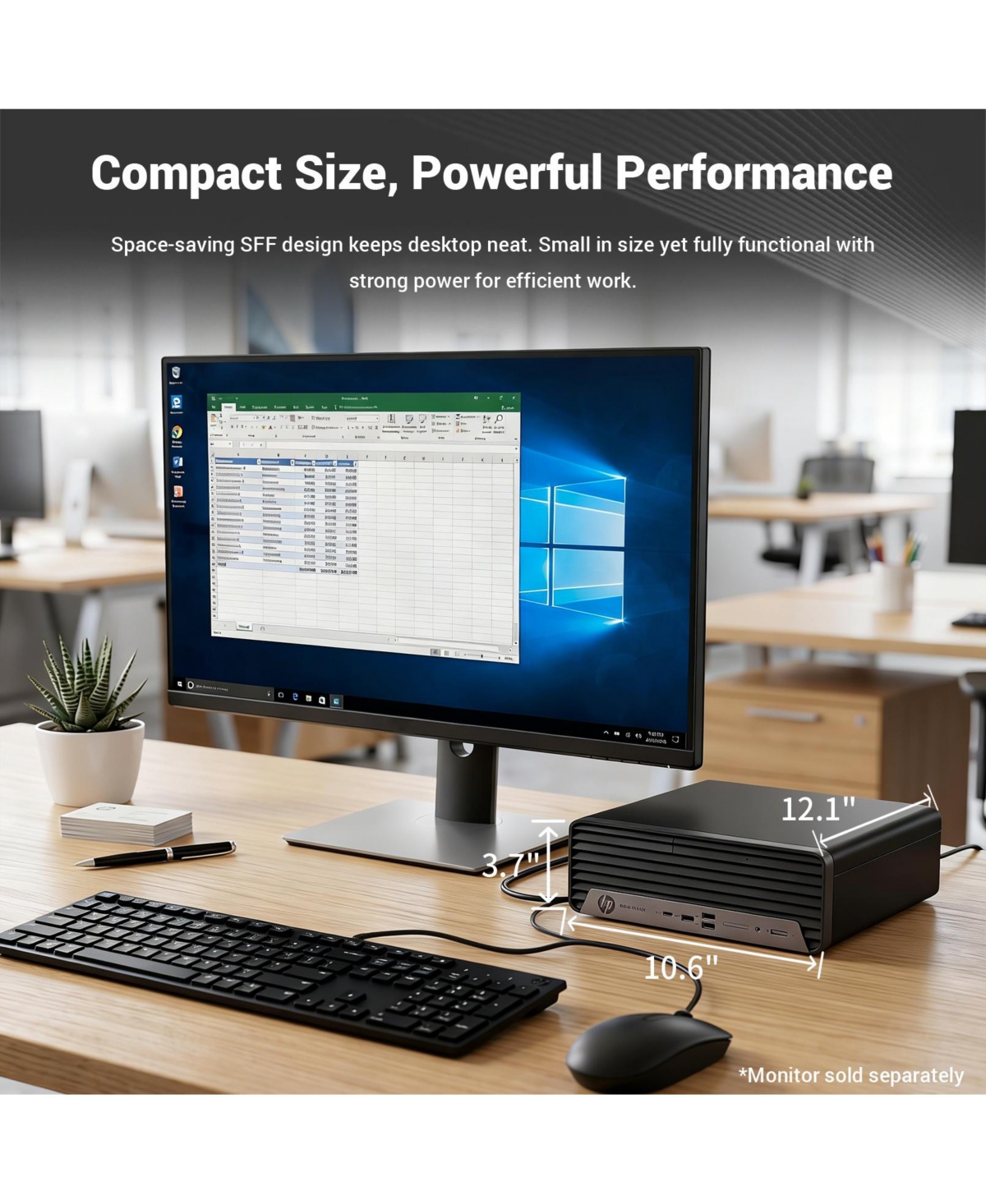 Hp ProDesk 400 Business Sff Desktop, Intel Core i5-14500, Intel Uhd Graphics, 8GB DDR5, 512GB Ssd, Wi-Fi 5, Windows 11 Pro, Black