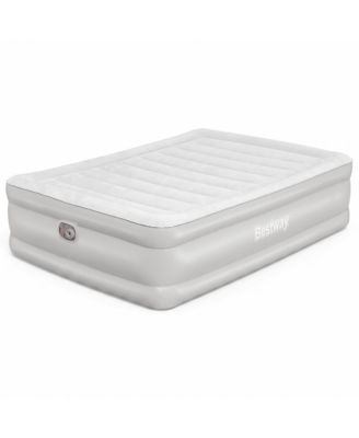 Tritech 20" Queen Air Mattress, Airbed with Built-in AC Pump, Warm Gray