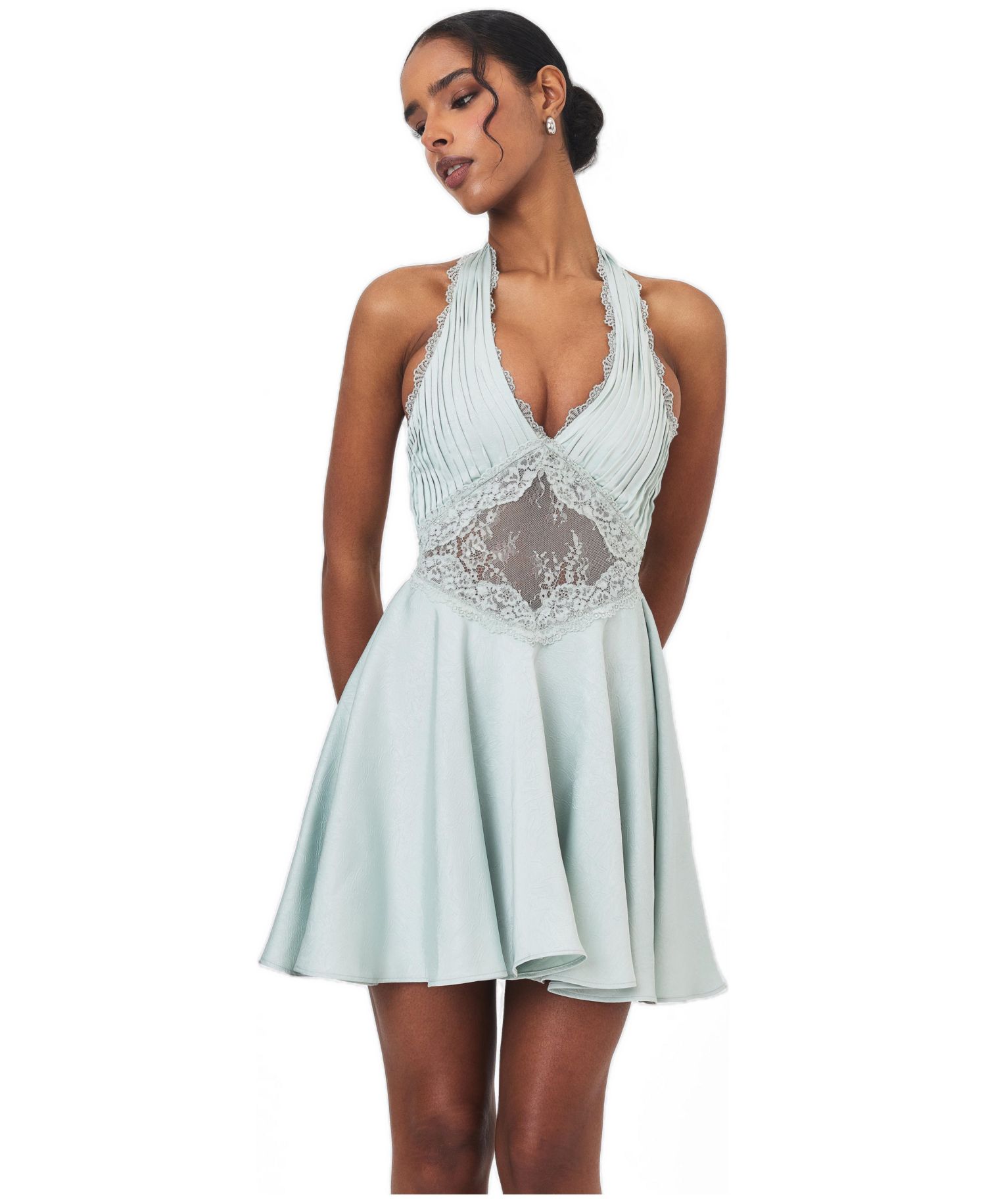Women's Rianna Halter Fit & Flare Mini Dress