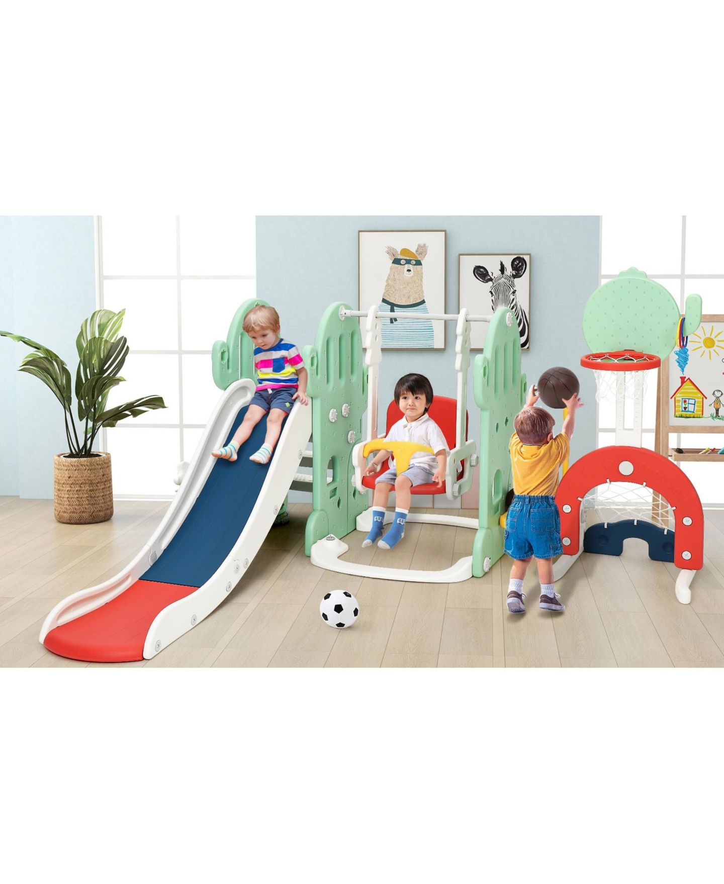 Детские игрушки homfan 5-in-1 Cactus Playground Set, Ages 3-8 — фото 7