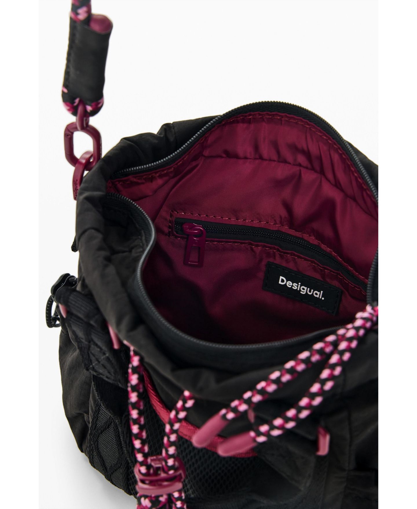Женская сумка Desigual Mini Nylon, цвет: Чёрный — фото 4
