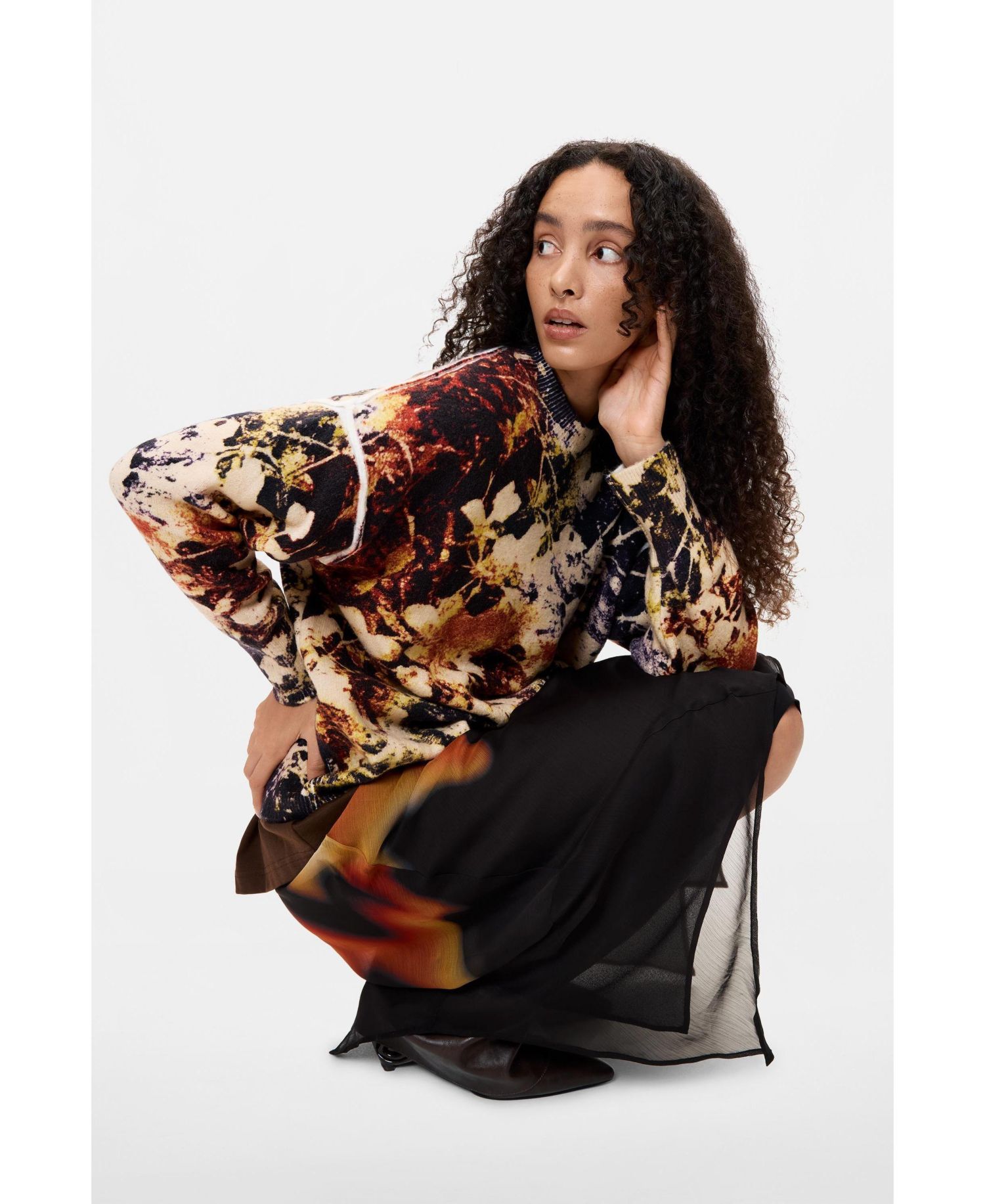 Women's Jacquard Print Sweater