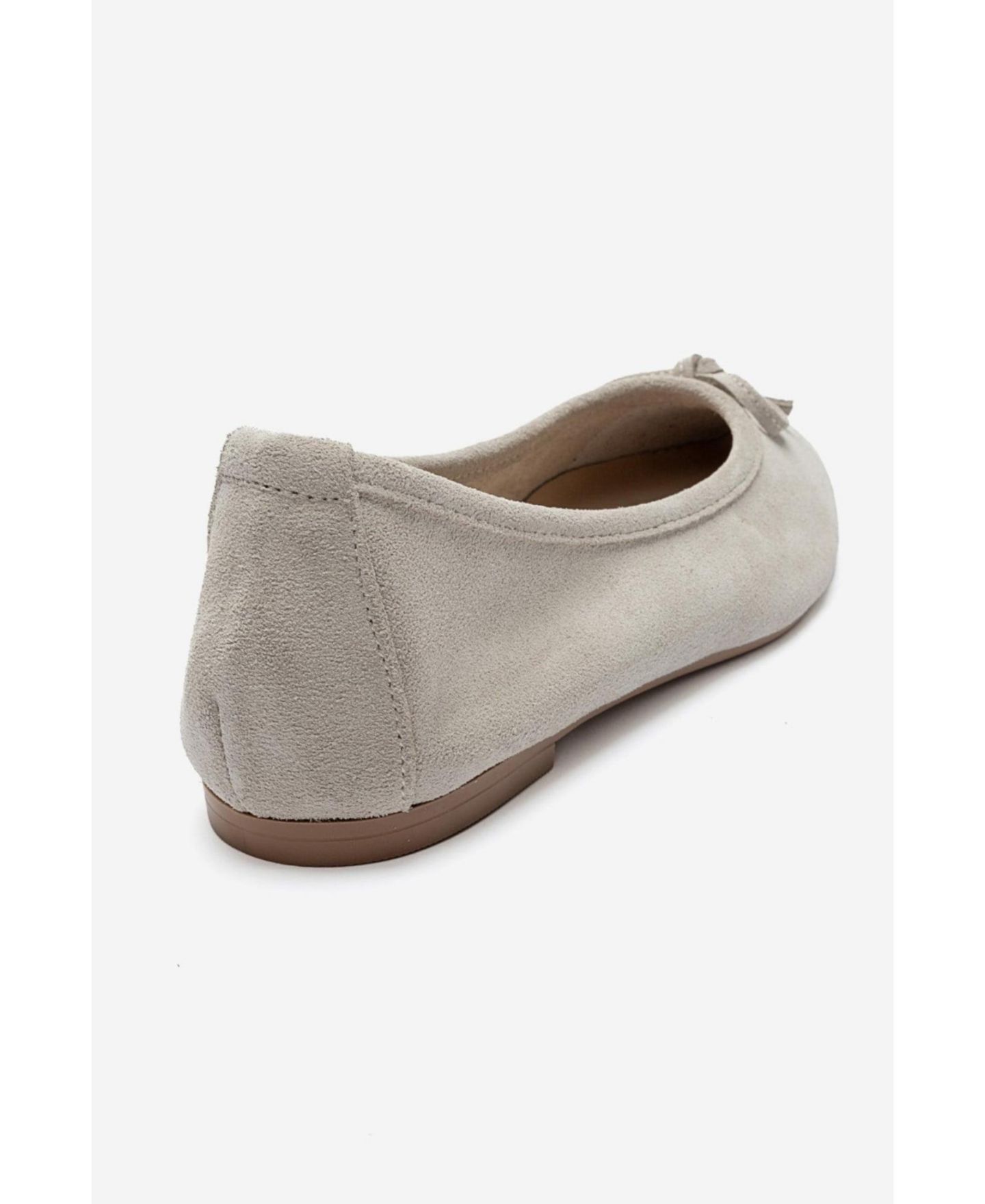 Женские балетки Forever & Always Shoes Umiel Leather Bow Ballet Flat, цвет: Бежевый замшевый — фото 5