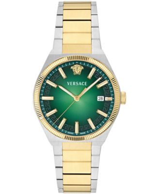 Men's V-Leo Silver Stainless Steel Bracelet Watch 39mm