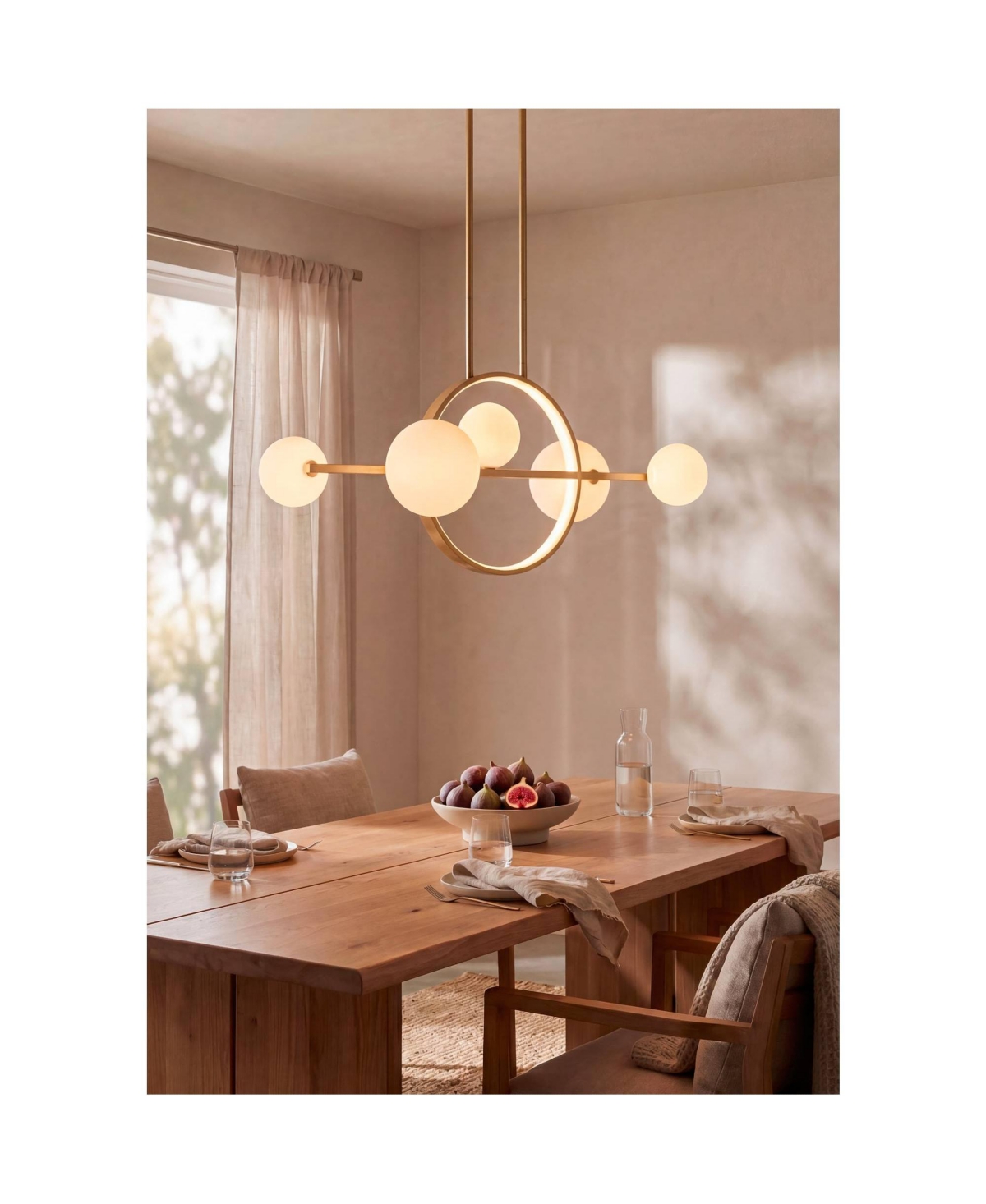 Possini Euro Design Possini Euro Villani 38 1/2"W Soft Linear 5-Light Led Chandelier