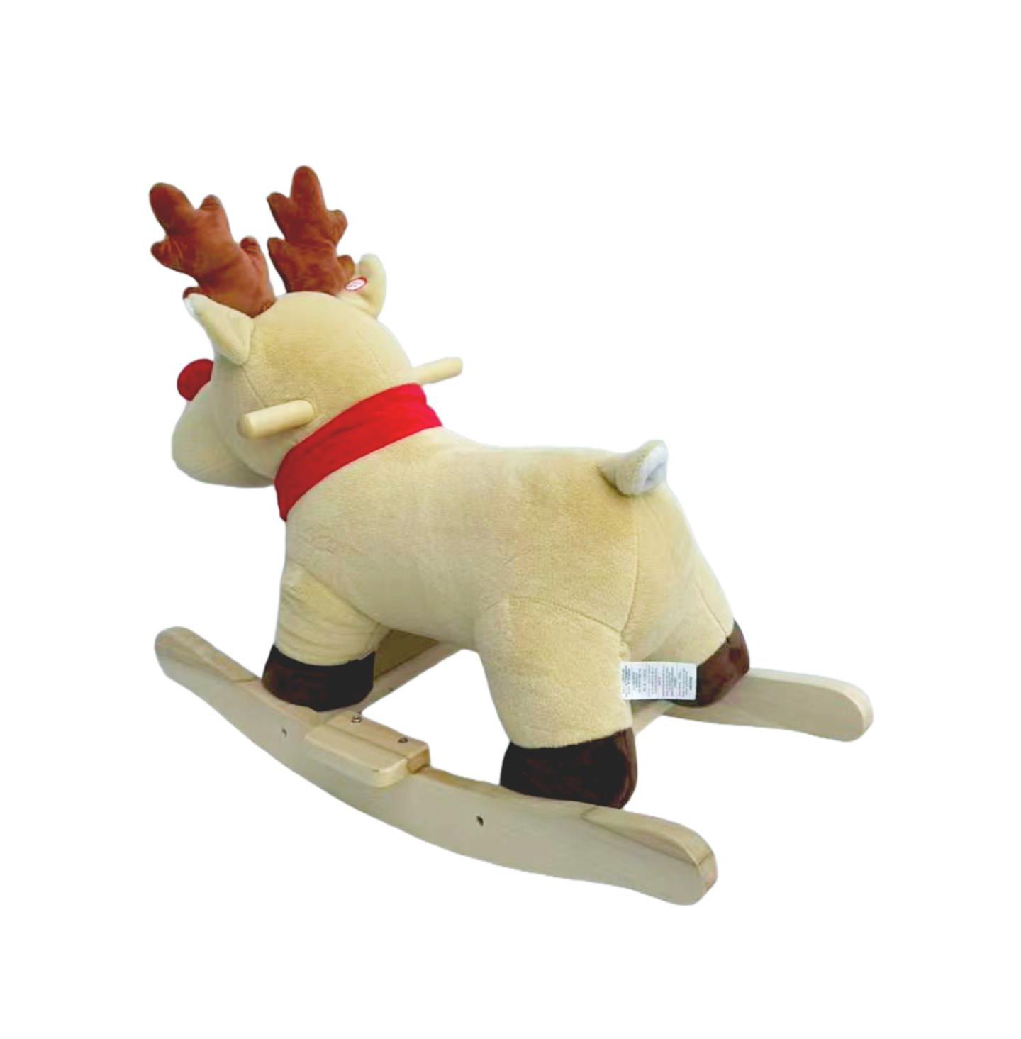 Детские игрушки YOBTOP Kids Plush Dinosaur Rocking Toy with Safety Belt, 110 lbs Capacity, Ages 1+, цвет: Абрикосовый — фото 5