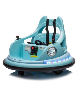 12V Kids Ride On Bumper Car with Remote Control, LED Lights & 360-Degree Spin, Ages 1.5+