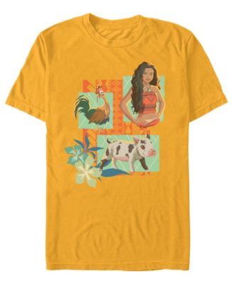 Men's Moana Live Action Moana, Pua and Heihei Graphic T-Shirt