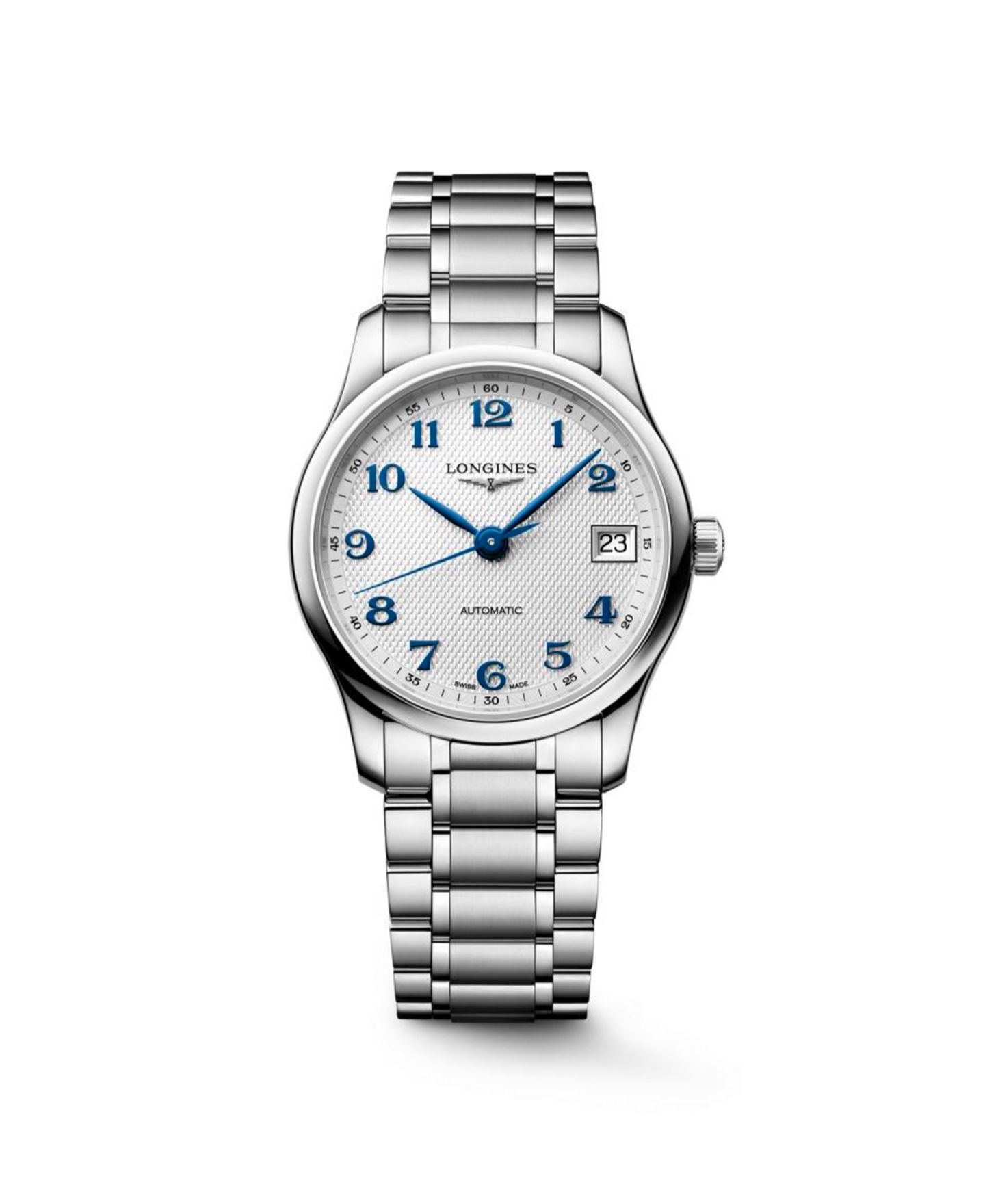 Женские часы Longines Master Collection Silver Stainless Steel Strap Watch 34mm — фото 1