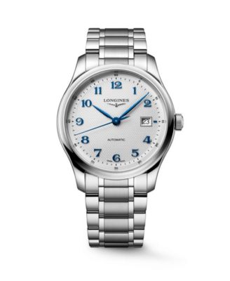 Men's Master Collection Silver Stainless Steel Strap Watch 41mm