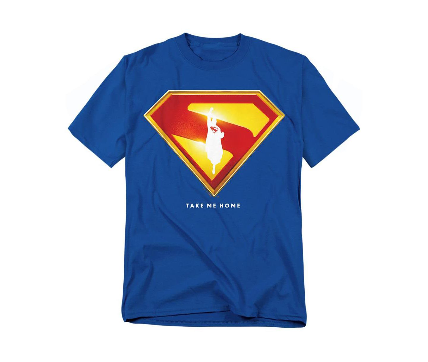 Мужская футболка Superman Take Me Home Shield, цвет: Королевский синий — фото 1