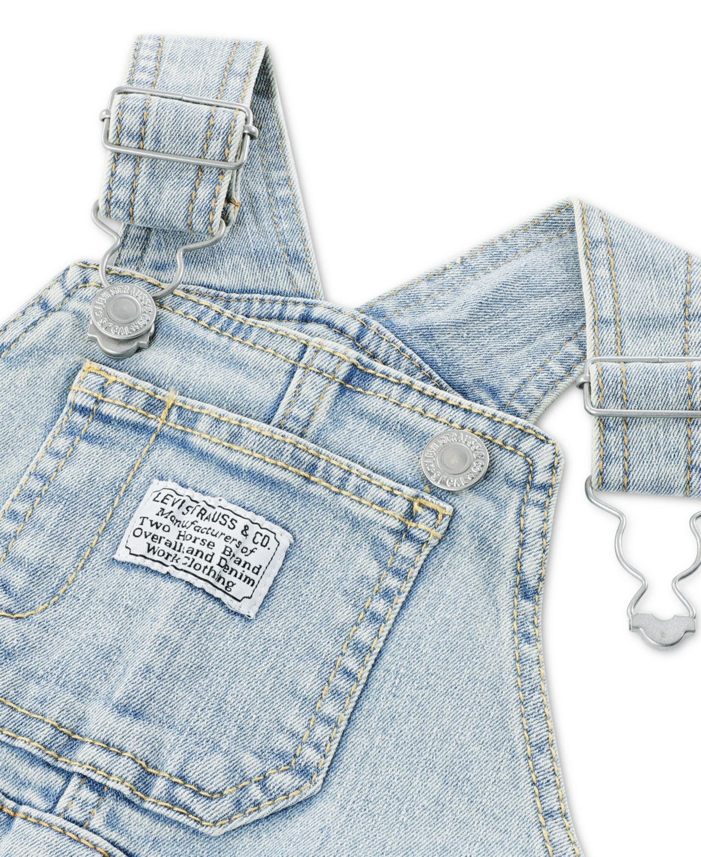 Комбинезон Levi's Baggy Denim Overalls для мальчиков-малышей, цвет: Luxor Last — фото 3