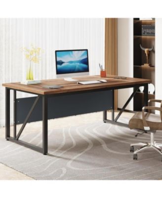 63" Computer Desk with Steel Legs