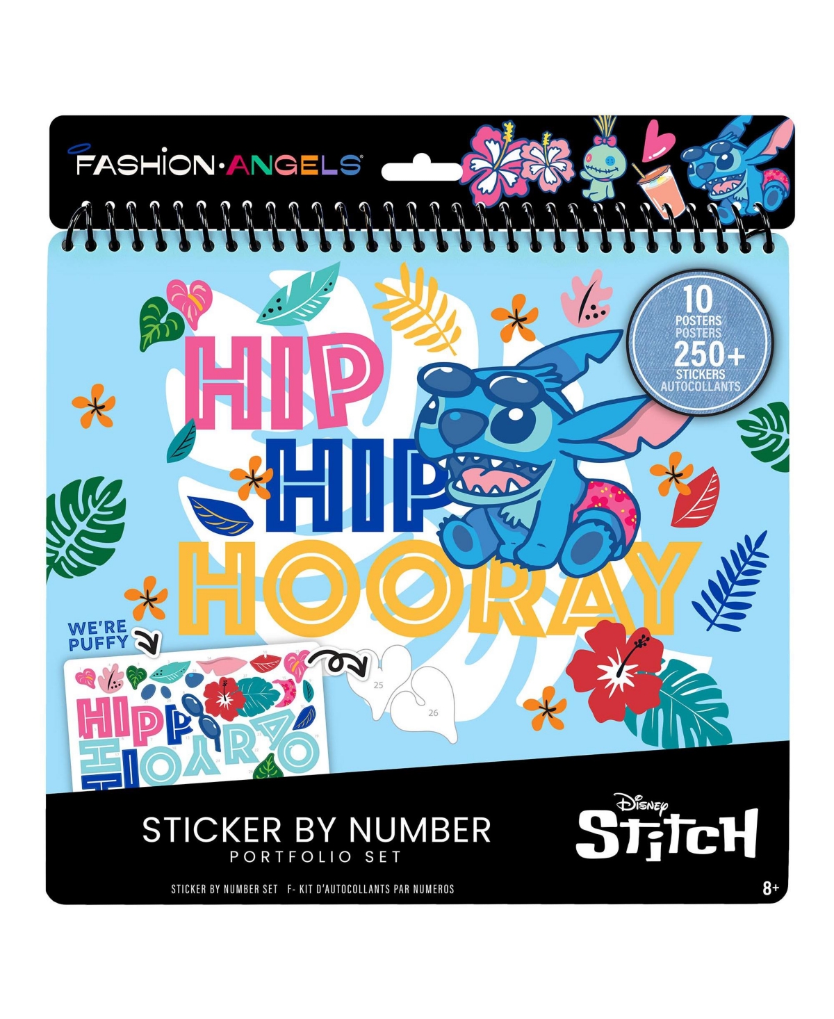 Fashion Angels Disney Stitch: Sticker By Number Portfolio Set