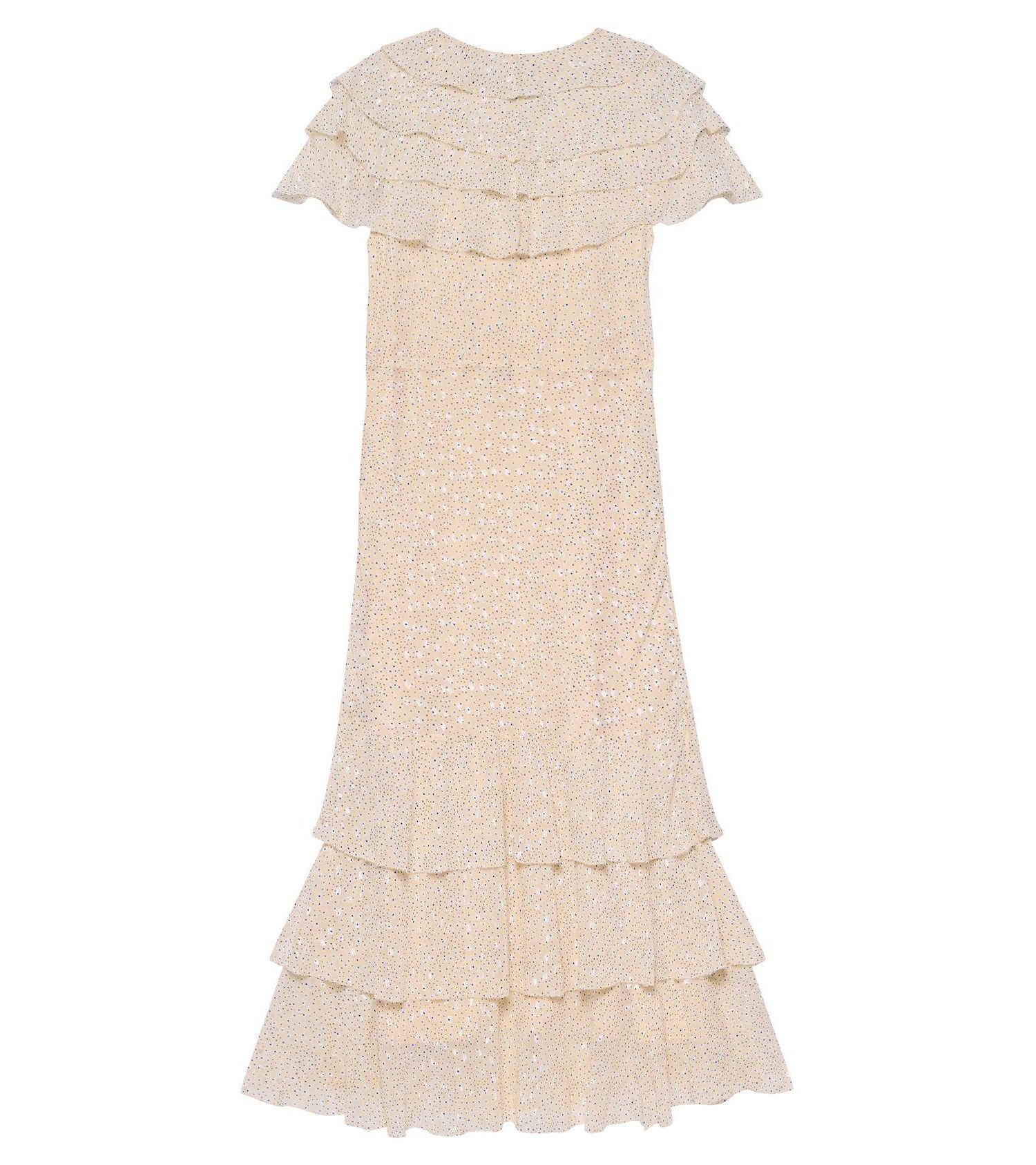 Women's Tiered Ruffle V-Neck Midi Dress