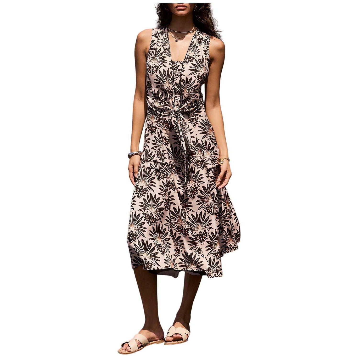 Women's Floral-Print Square-Neck Midi Dress