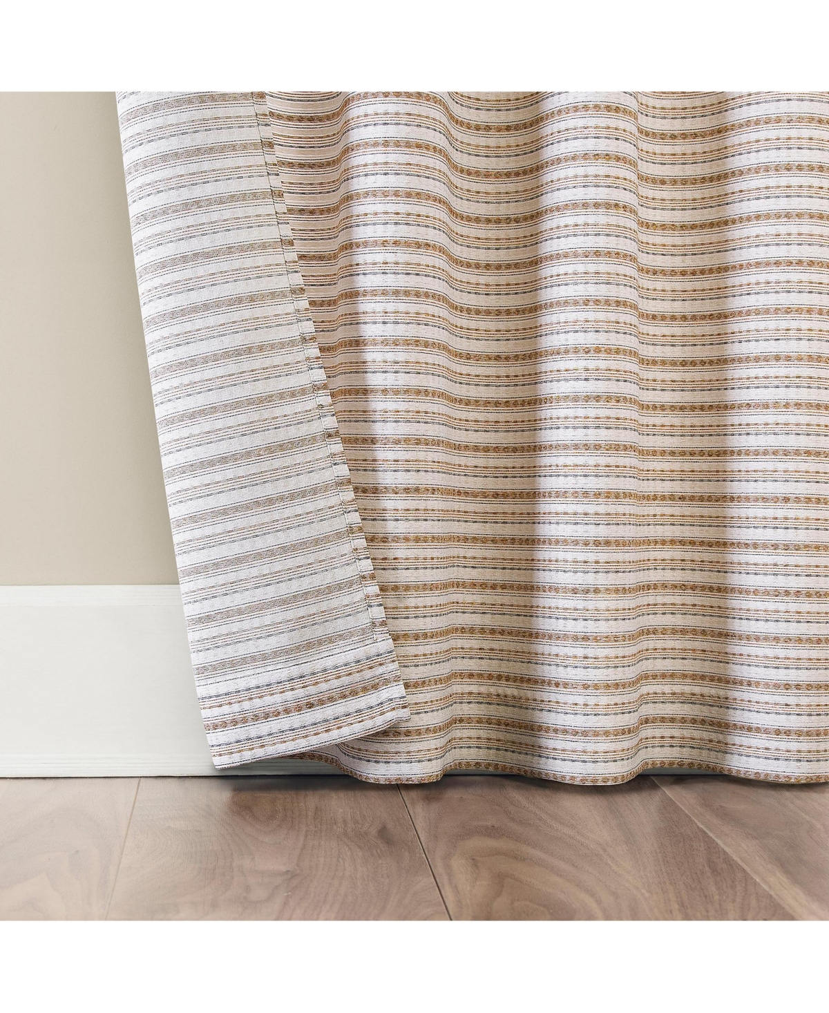 Archaeo Woven Stripes Ring Top Curtains