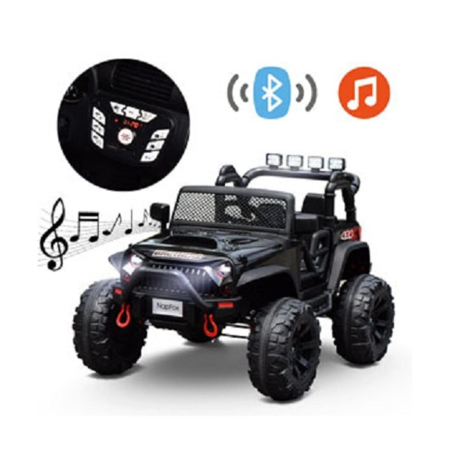Детская игрушка YOBTOP 12V Remote Control 2-Seat Electric Ride-On Truck, 100 Lbs. Capacity, Ages 5+, цвет: Чёрный, вариант 1 — фото 5