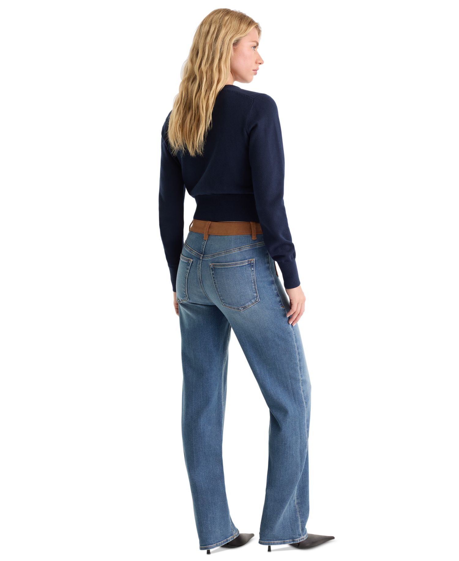 Petite True Straight High-Waisted Straight-Leg Jeans