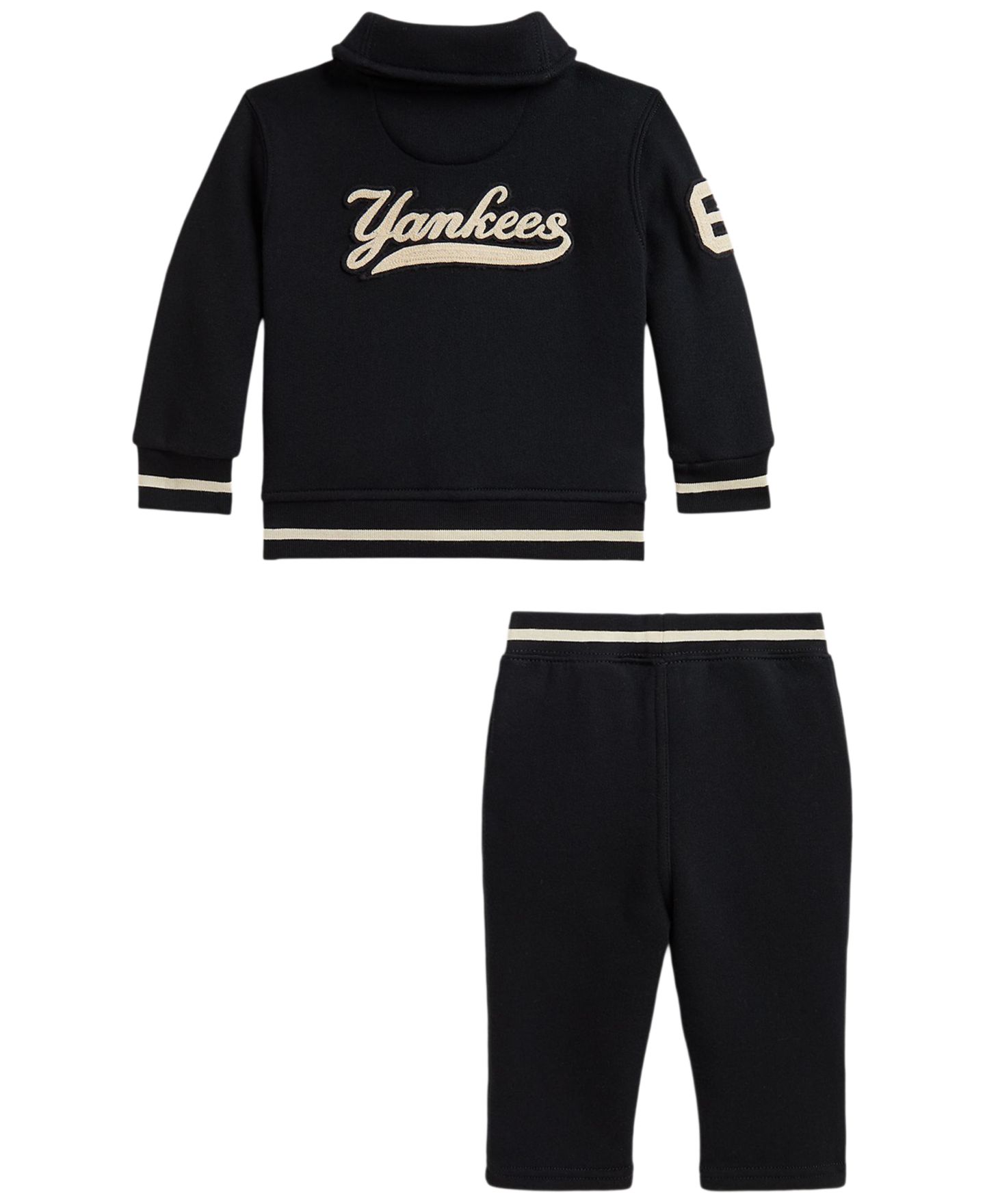 Комплект Polo Ralph Lauren Yankees Top and Fleece Pants, 2-Piece Set для мальчиков-малышей, цвет: Чёрный — фото 2