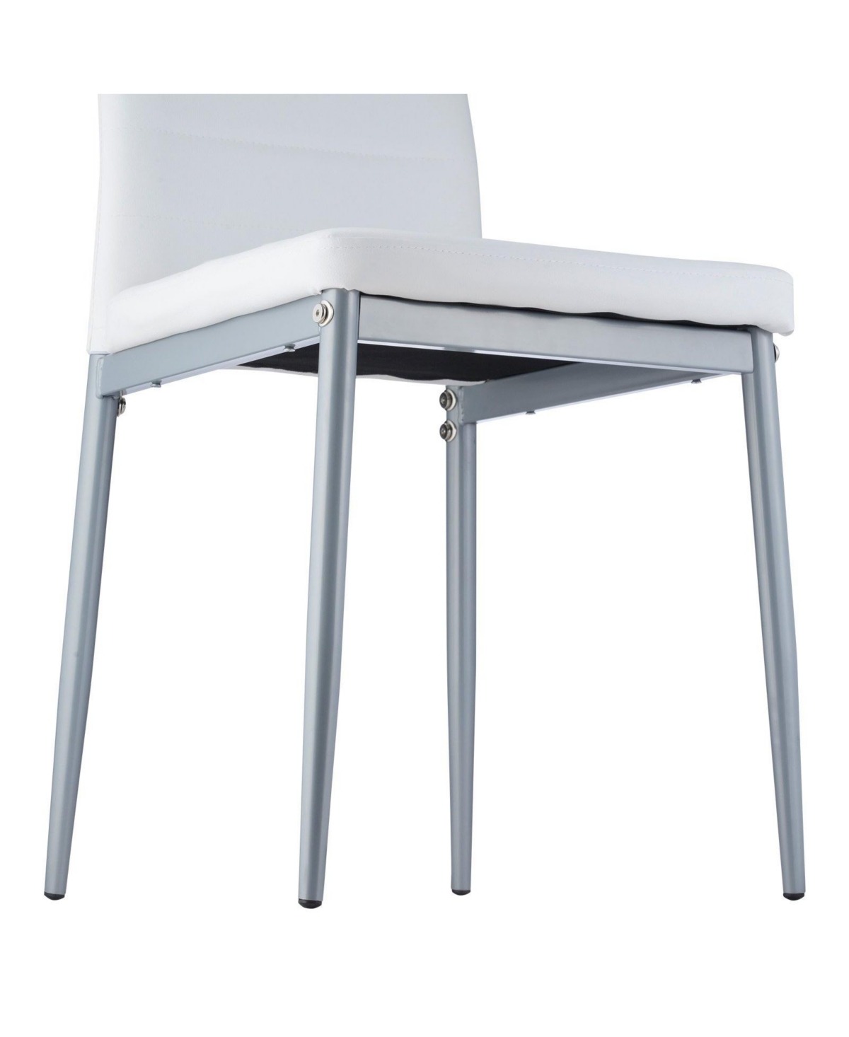 Slickblue Set of 6 Modern Dining Chairs with Thick Cushions and Metal Legs