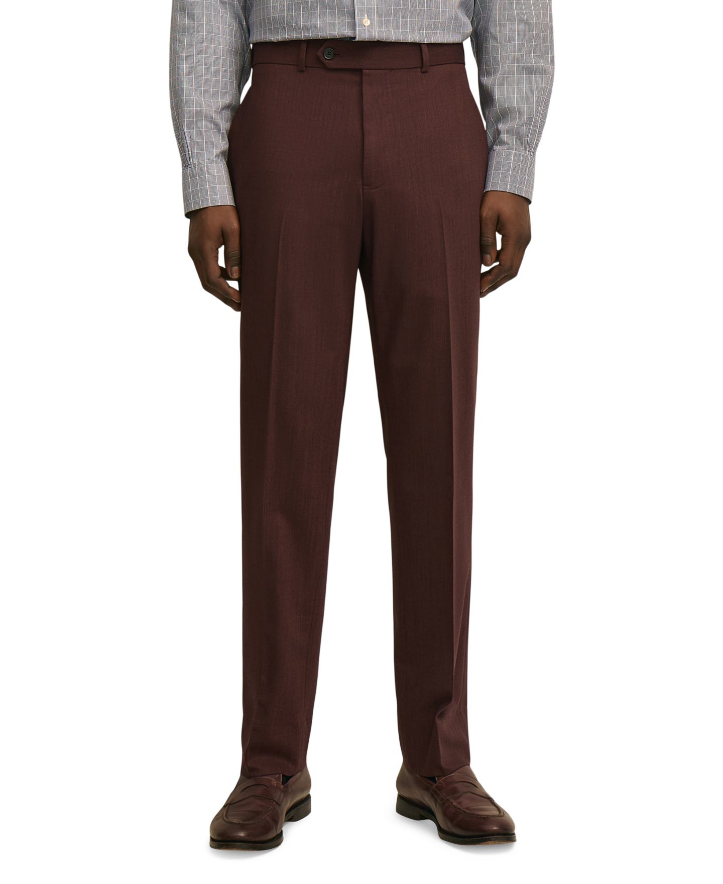 Мужские брюки Brooks Brothers Classic-Fit Suit Separates, цвет: Бордовый — фото 1