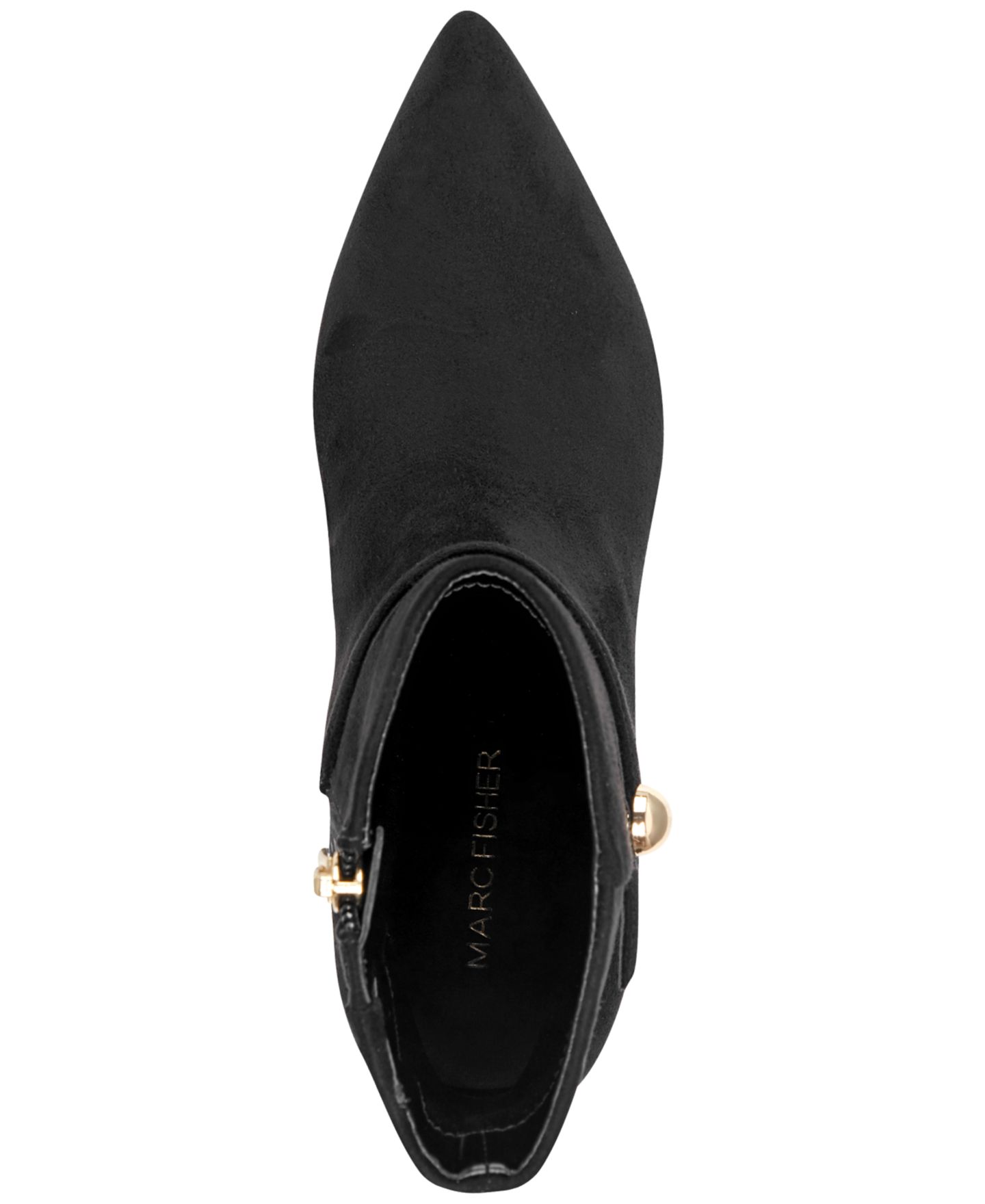 Женские ботинки Marc Fisher Jalysa Block Heel Pointed Toe Booties, цвет: Чёрный — фото 4