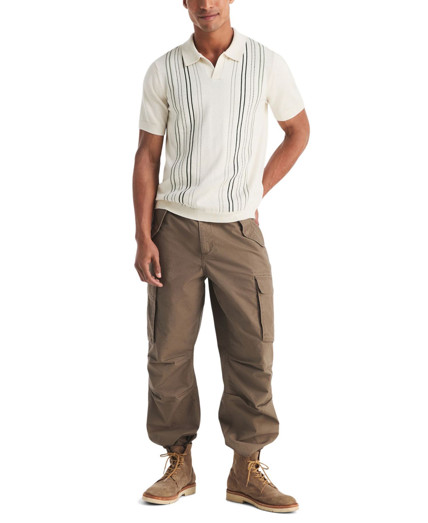 Men's Performance Jacquard Classic-Fit Polo Sweater