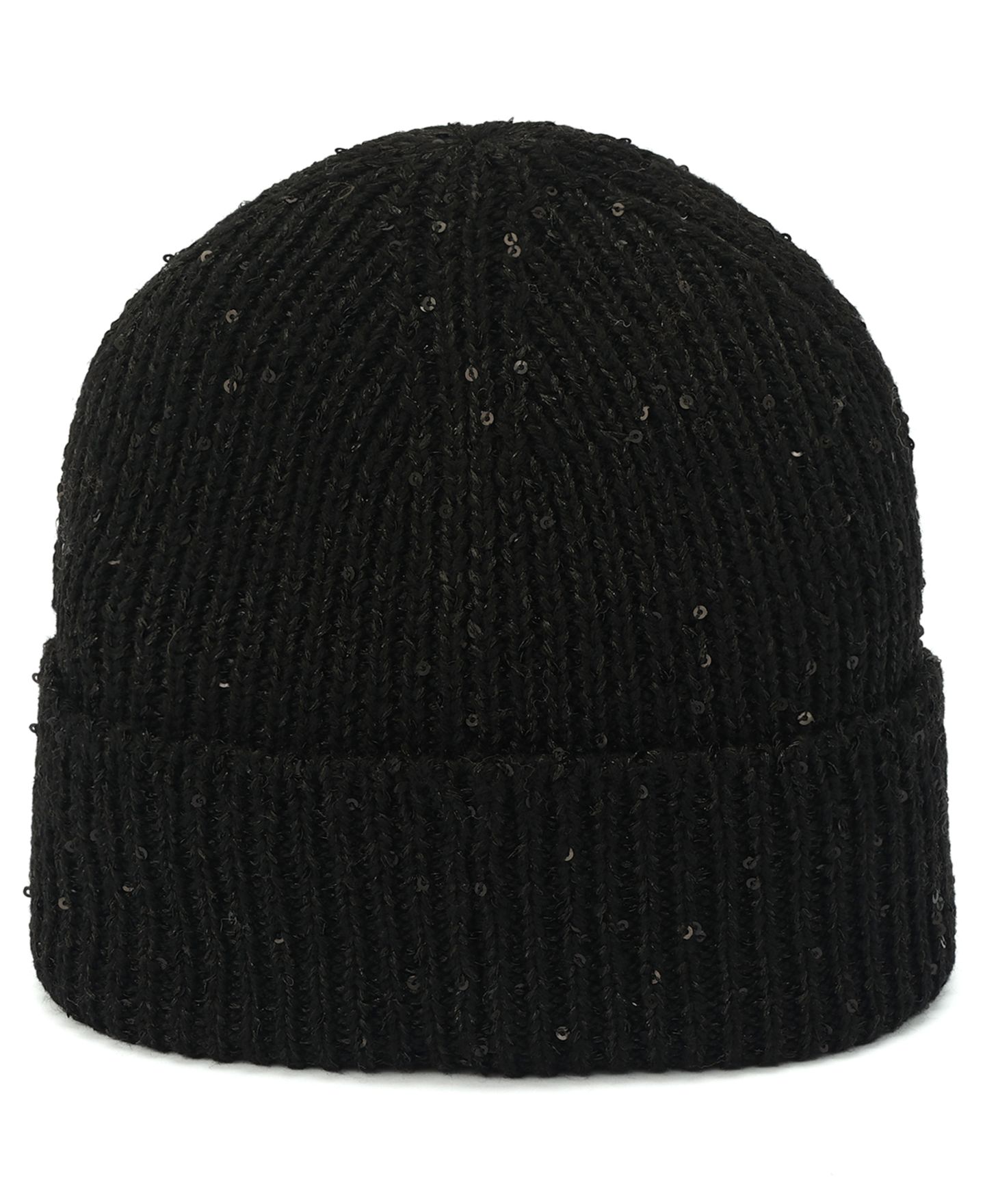 Женский головной убор Michael Kors Metallic Sequin Cuff Hat, цвет: Чёрный — фото 2