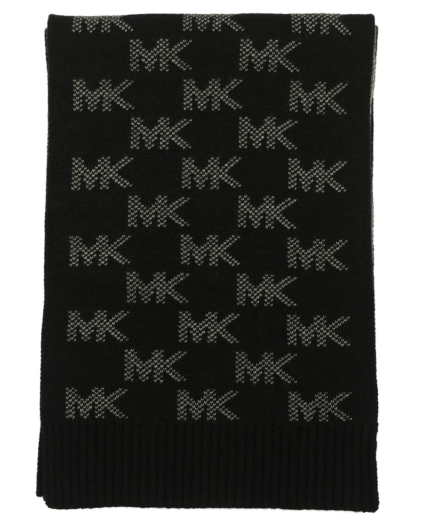 Женские комплекты Michael Kors Check Cuff Beanie and Scarf Set, цвет: Чёрный — фото 3