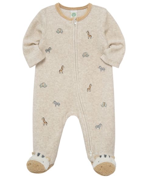 Комбинезон Little Me Safari Footie Coverall для мальчиков-малышей, цвет: Овсяный