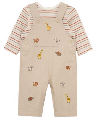 Baby Boys' Crewneck T-Shirt and Safari Overall, 2-Piece Set