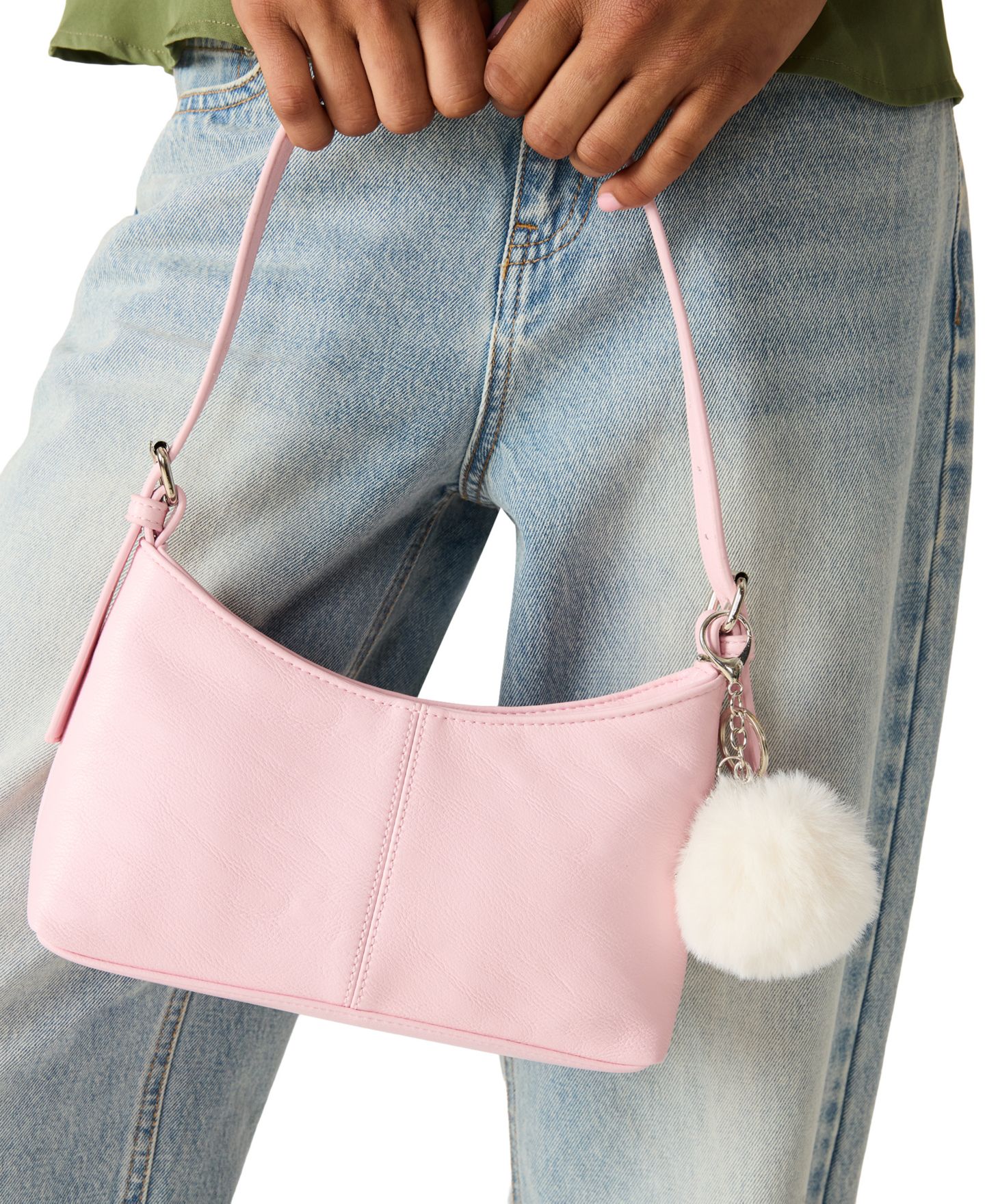 Женская сумка Madden Girl Adjustable Strap Small Shoulder Handbag, цвет: Розовый — фото 9