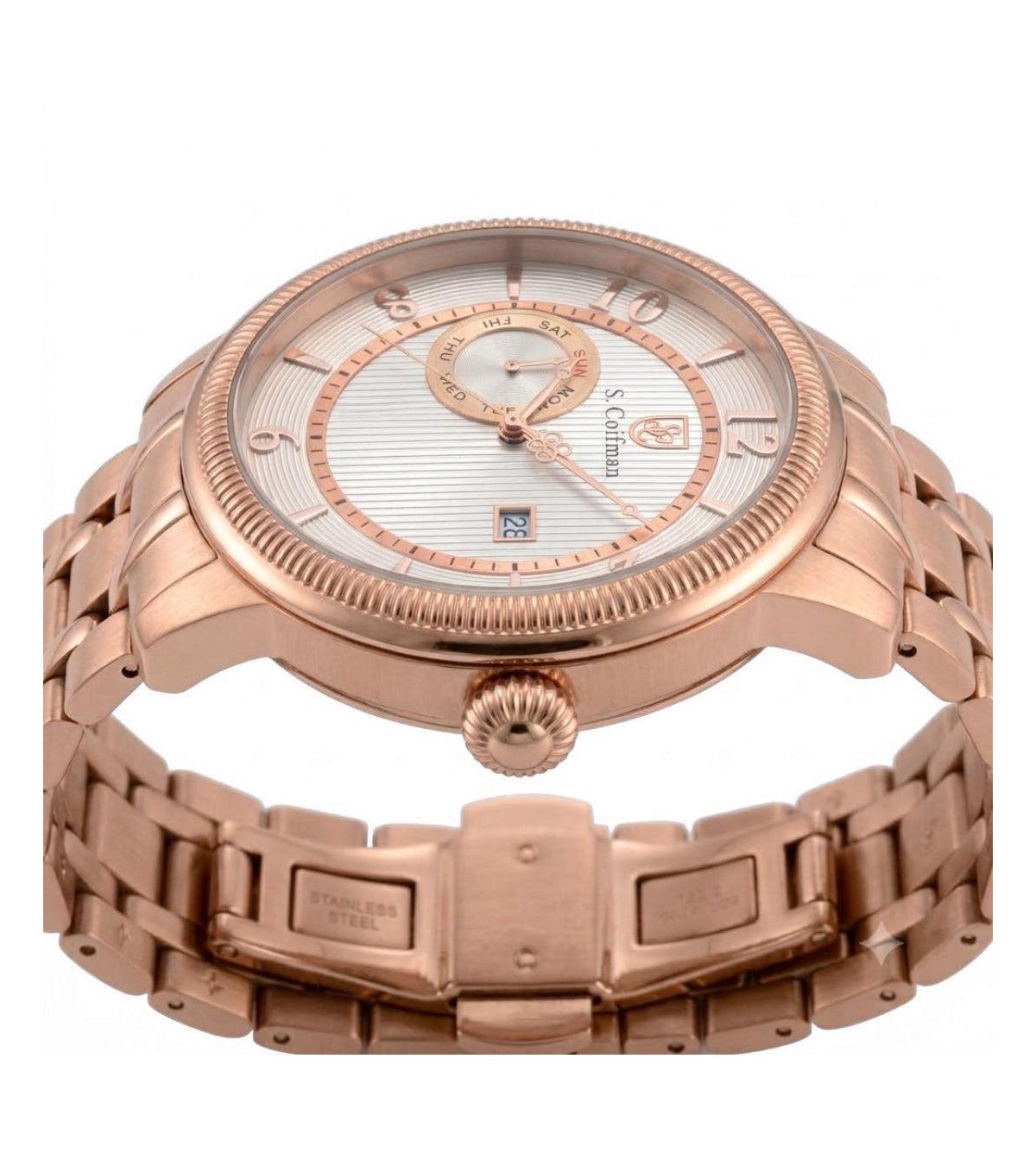 Invicta S.Coifman Men's Heritage Chronograph Dial Leather Strap Watch